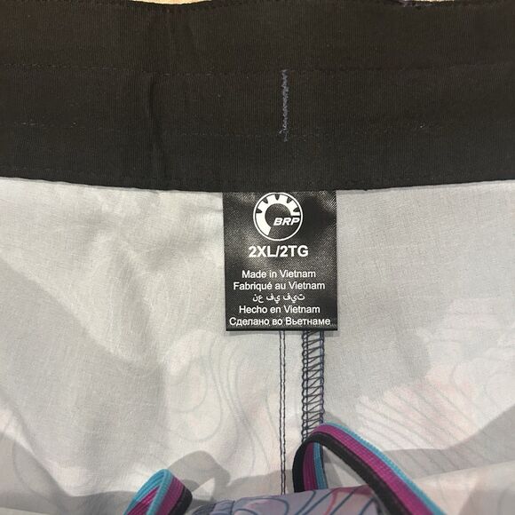 Speedo Women's Patterned Swim Coverup Shorts - Navy and Pink - Picture 7 of 11